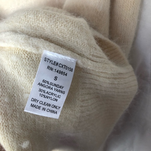 Sage The Label Innamorata Cream Sweater Size S - Picture 6 of 8